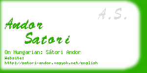 andor satori business card