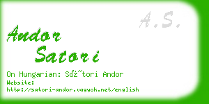 andor satori business card